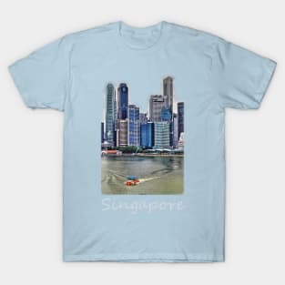 Amphibious Vehicle in front of Singapore Skyline T-Shirt